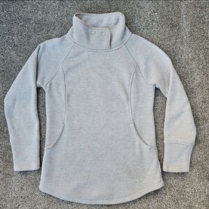 Prana Tri Thermal Threads Tunic Cream Pullover Sweater Sweatshirt Women's Size M